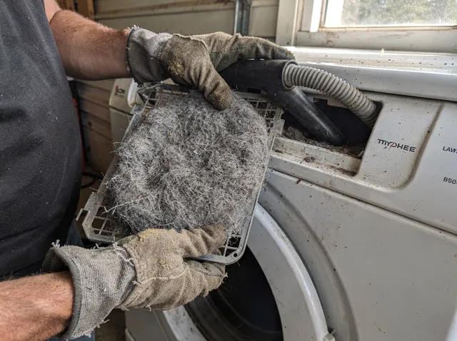 Cleaning Dryer Lint Trap in Suffield