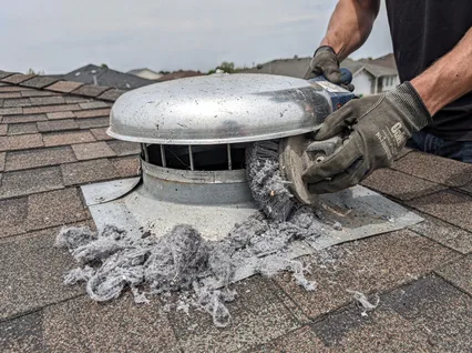 Cleaning Dryer Vent On Roof in Suffield