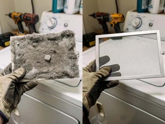 Professional lint trap cleaning by Suffield Dryer Vent Cleaning in Suffield