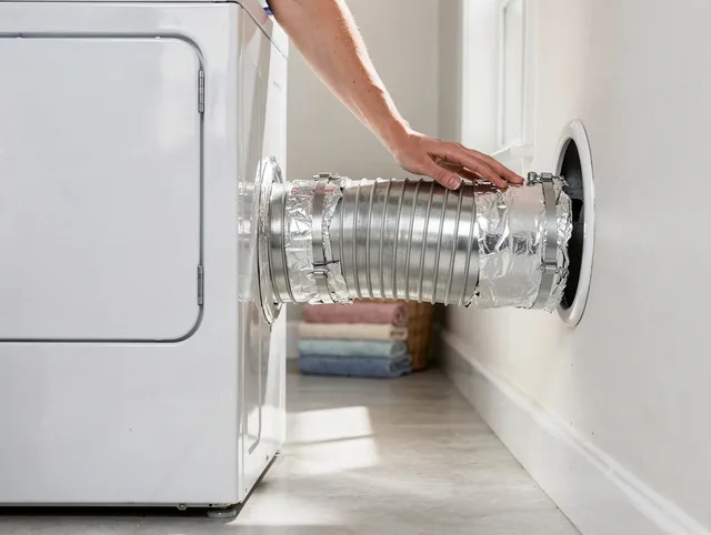 Professional dryer vent hose installation by Suffield Dryer Vent Cleaning in Suffield