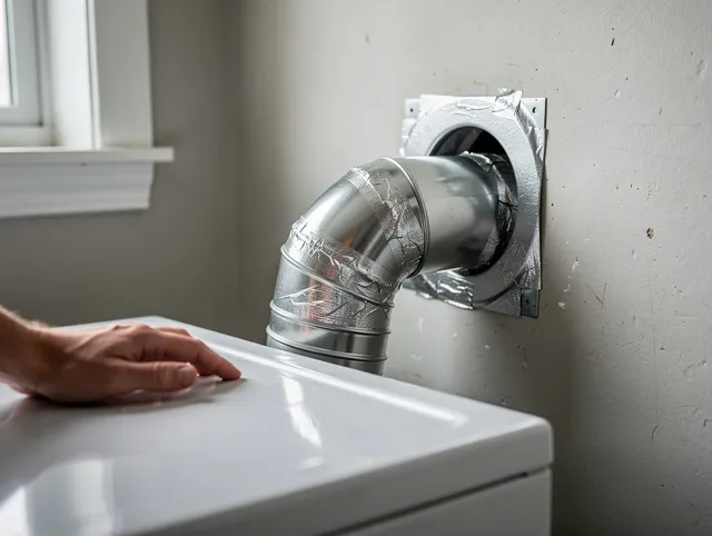 Suffield Dryer Vent Cleaning expert performing professional dryer vent repair and installation in Suffield